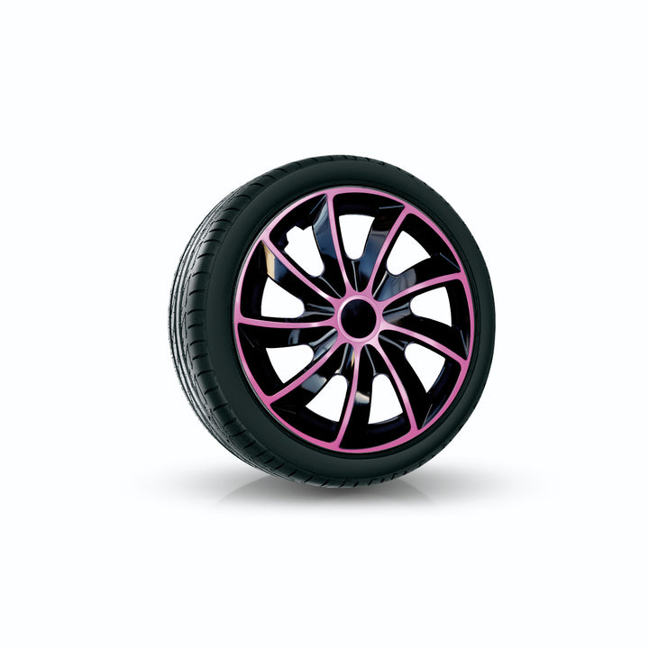 Univerzális dísztárcsa 15'' NRM Quad Bicolor fekete és rózsaszín 1 db