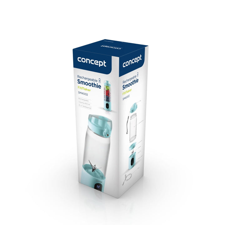 Concept személyi turmixgép, 600 ml, újratölthető Li-Ion, kék, FitMaker SM4002