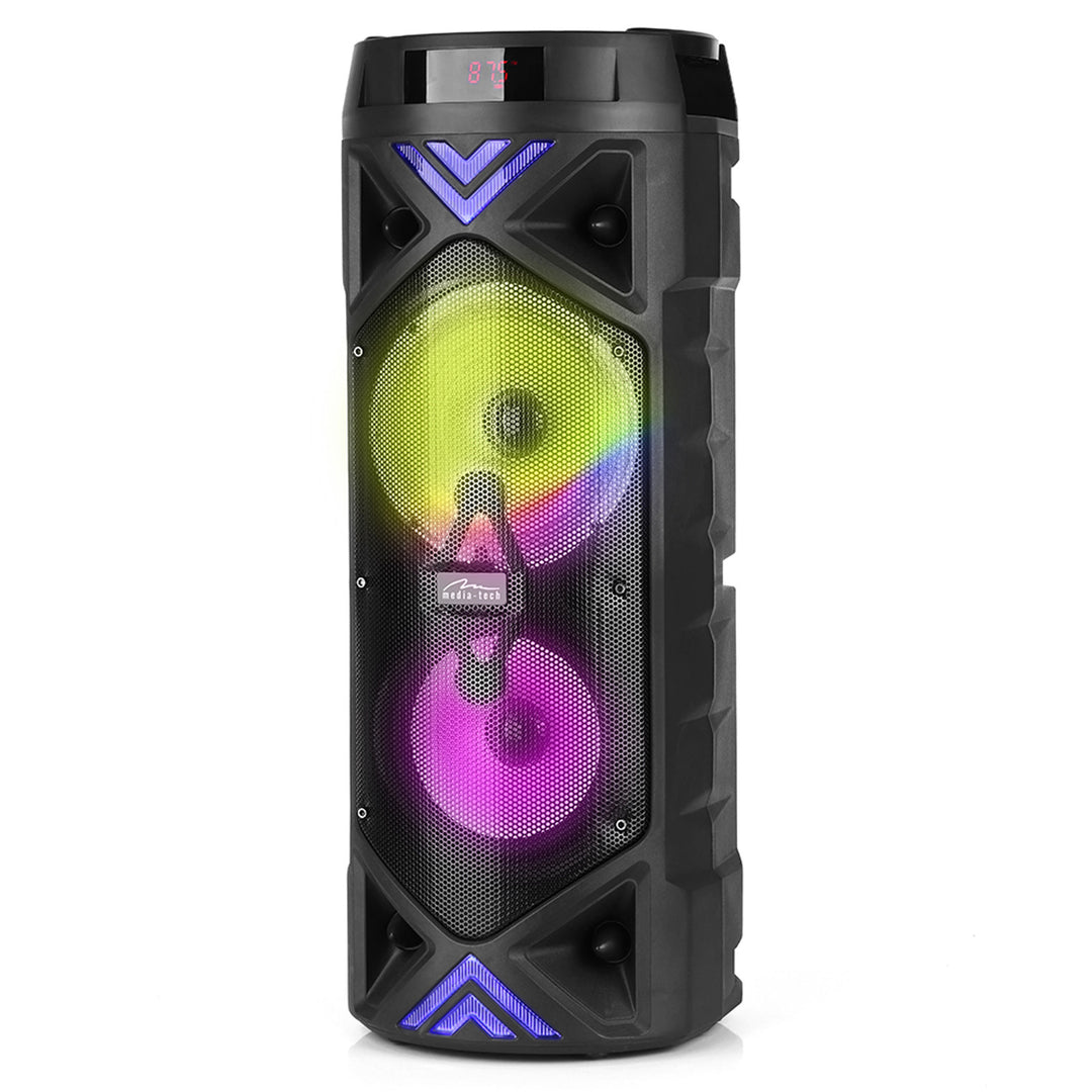 Media-Tech hordozható hangszóró, karaoke, Bluetooth 5.0, 1400W, MT3182