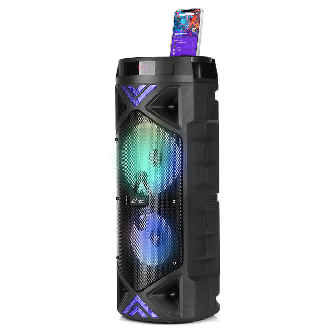 Media-Tech hordozható hangszóró, karaoke, Bluetooth 5.0, 1400W, MT3182