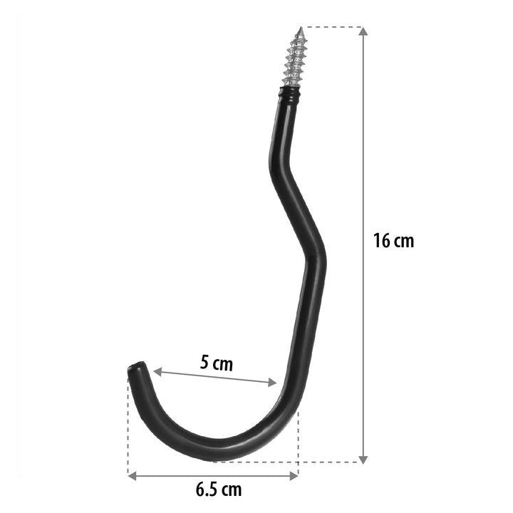2 darabos Maclean mennyezeti kampókészlet, létrához, kerékpárhoz, kerti tömlőhöz, acél, max. terhelés 10 kg/kar, MC-485