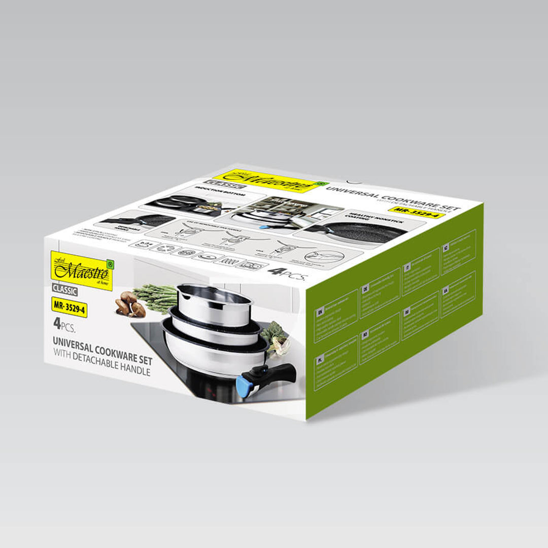 Maestro szett, 2 serpenyő, serpenyő, levehető fogantyú, MR-3529-4
