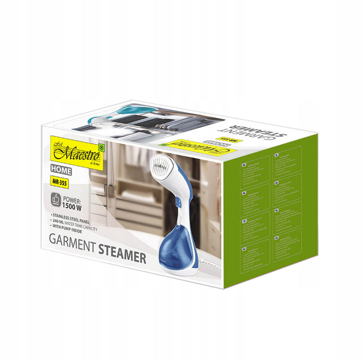Ruhagőzölő Maestro, 1500W, víztartály 240 ml, kék, MR-355-BLUE