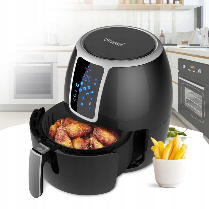 Maestro zsírmentes fritőz, 1500W, 3.7L, fekete, MR-756