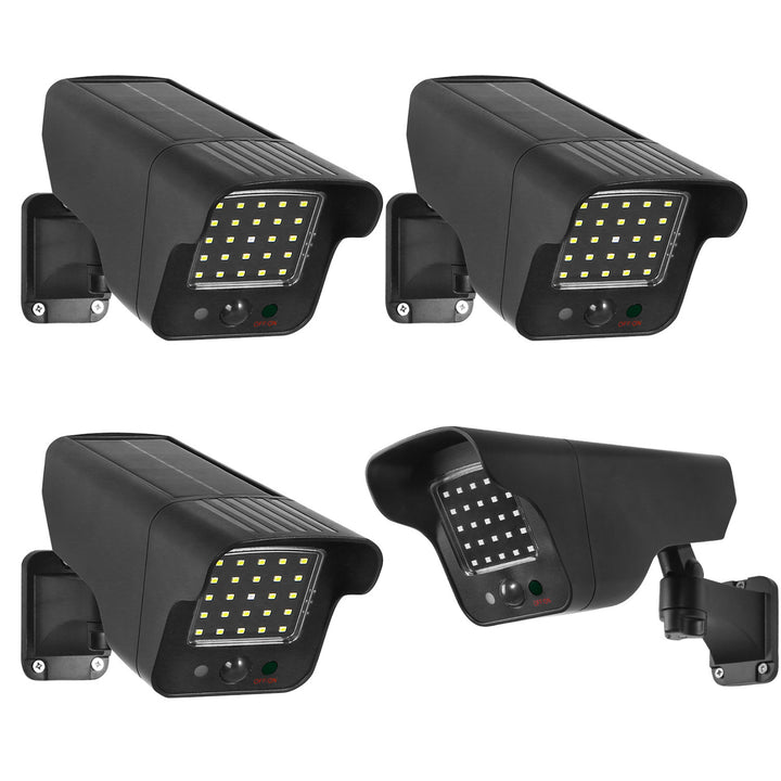 Napelemes kamera, villogó LED, mozgásérzékelő, LED világítás, ingyenes matrica, SOL1803S, 4 db