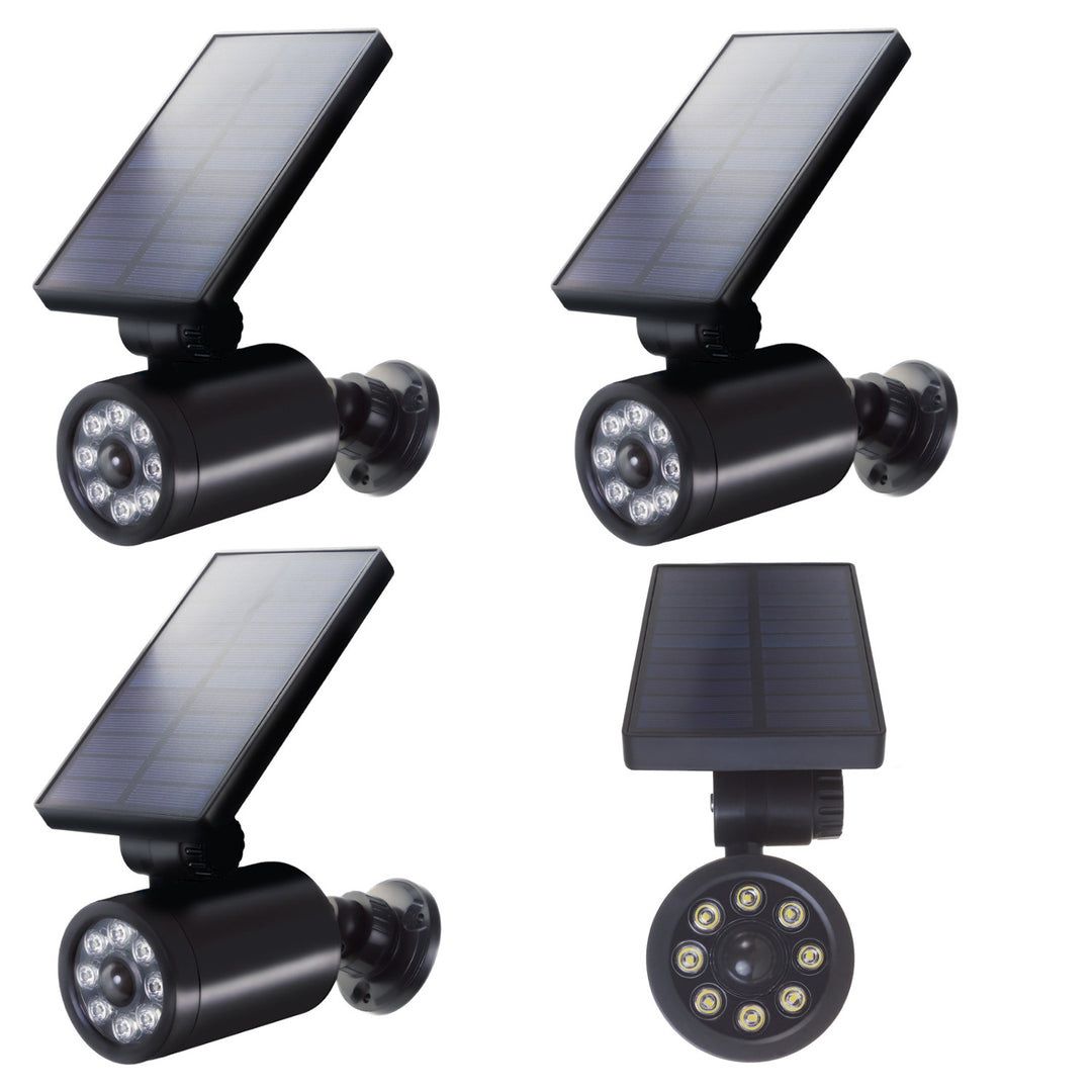 Napelemes kamera, villogó LED, mozgásérzékelő, LED világítás, ingyenes matrica, SOL1801S, 4 db