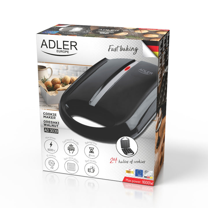 Adler diós kenyérpirító, 24 db max 1600W, fekete, AD 3039b