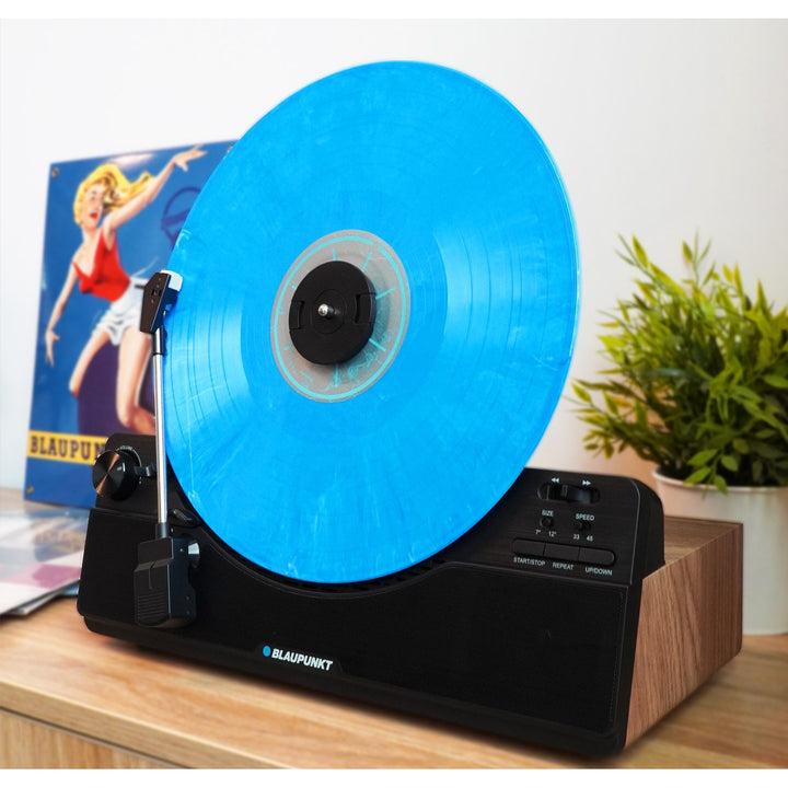 Blaupunkt Vertikális lemezjátszó, Bluetooth, 2x5W RMS, fekete, VT100BK