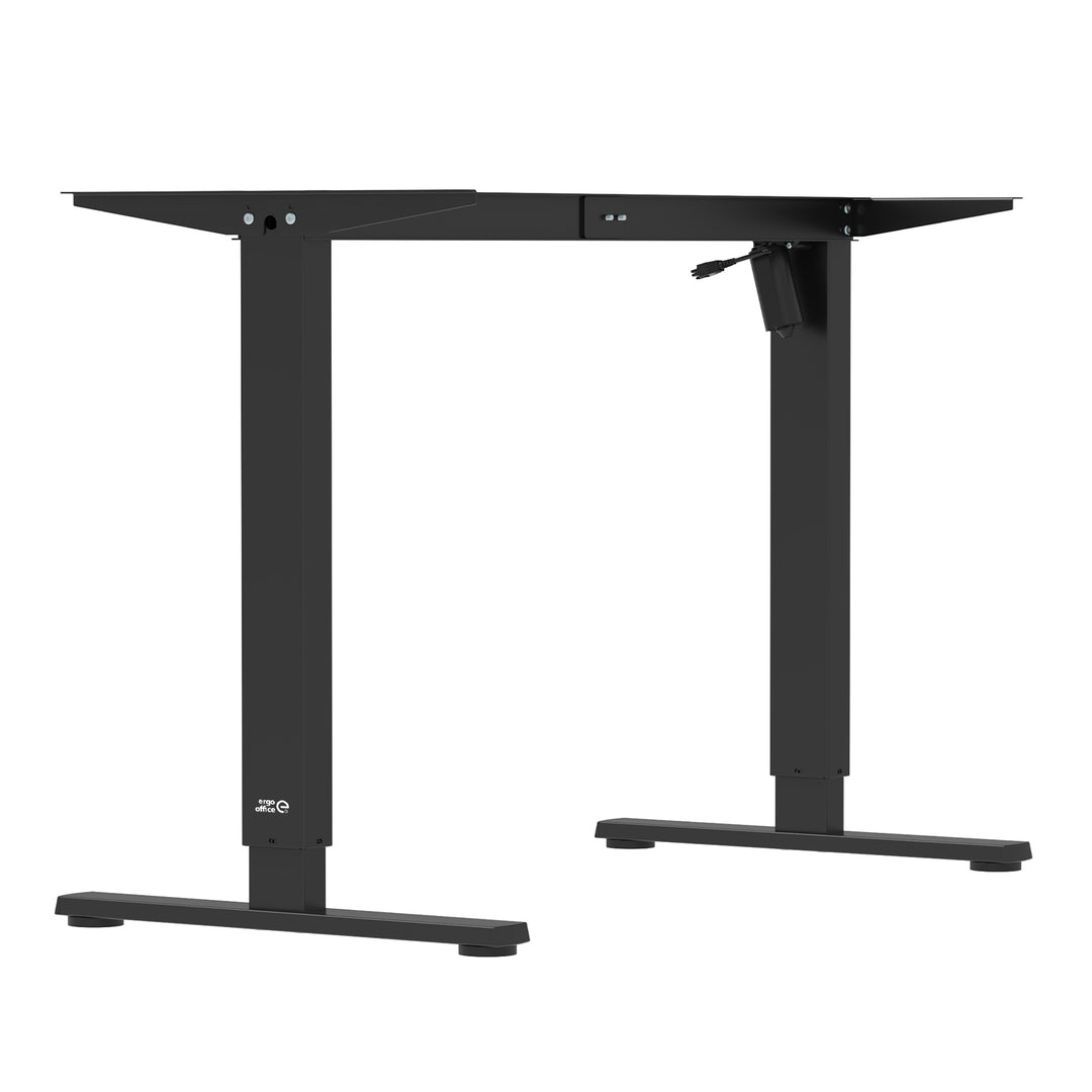 Ergo Office elektromosan állítható magasságú íróasztal, max. magasság 1160mm, max - 80 kg, asztallap nélkül, fekete, ER-400 B