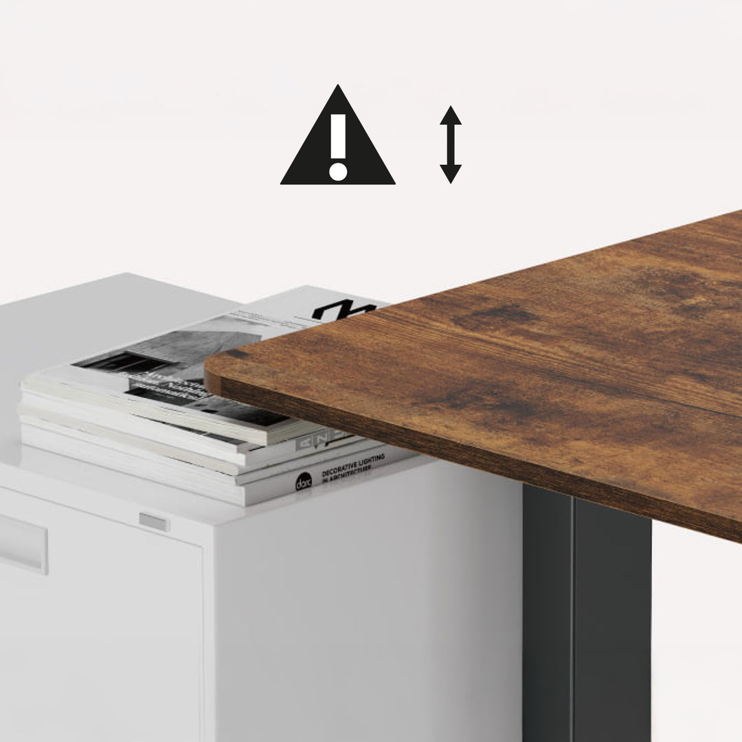 Ergo Office elektromosan állítható magasságú íróasztal, max. magasság 1160mm, max - 80 kg, asztallap nélkül, fekete, ER-400 B