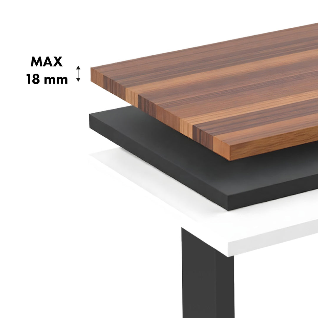 Ergo Office elektromosan állítható magasságú íróasztal, max. magasság 1160mm, max - 80 kg, asztallap nélkül, fekete, ER-400 B