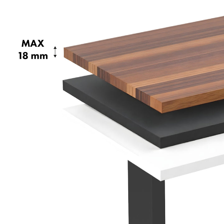 Ergo Office elektromosan állítható magasságú íróasztal, max. magasság 1160mm, max - 80 kg, asztallap nélkül, fekete, ER-400 B