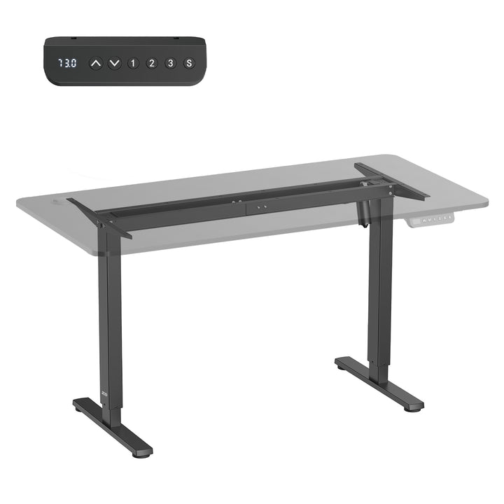 Ergo Office elektromosan állítható magasságú íróasztal, max. magasság 1160mm, max - 80 kg, asztallap nélkül, fekete, ER-400 B