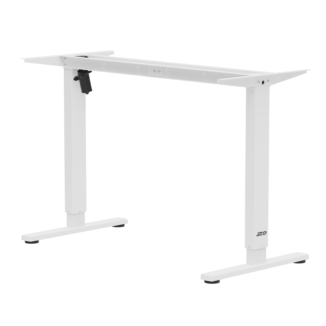 Állítható magasságú elektromos íróasztal Ergo Office, max. magasság 1160mm, max - 80 kg, asztallap nélkül, fehér, ER-400 W