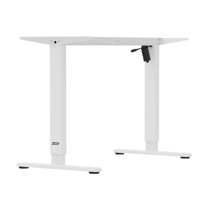 Állítható magasságú elektromos íróasztal Ergo Office, max. magasság 1160mm, max - 80 kg, asztallap nélkül, fehér, ER-400 W
