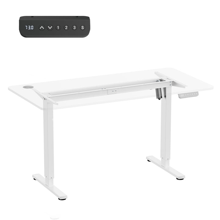 Állítható magasságú elektromos íróasztal Ergo Office, max. magasság 1160mm, max - 80 kg, asztallap nélkül, fehér, ER-400 W