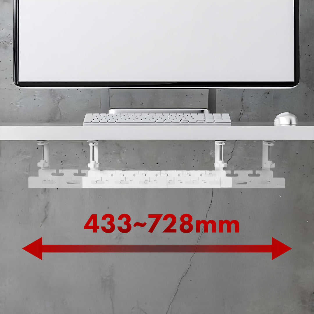 Maclean asztal alatti kábelrendező, max. terhelés 5kg, max. 728mm, fehér, MC-103 W