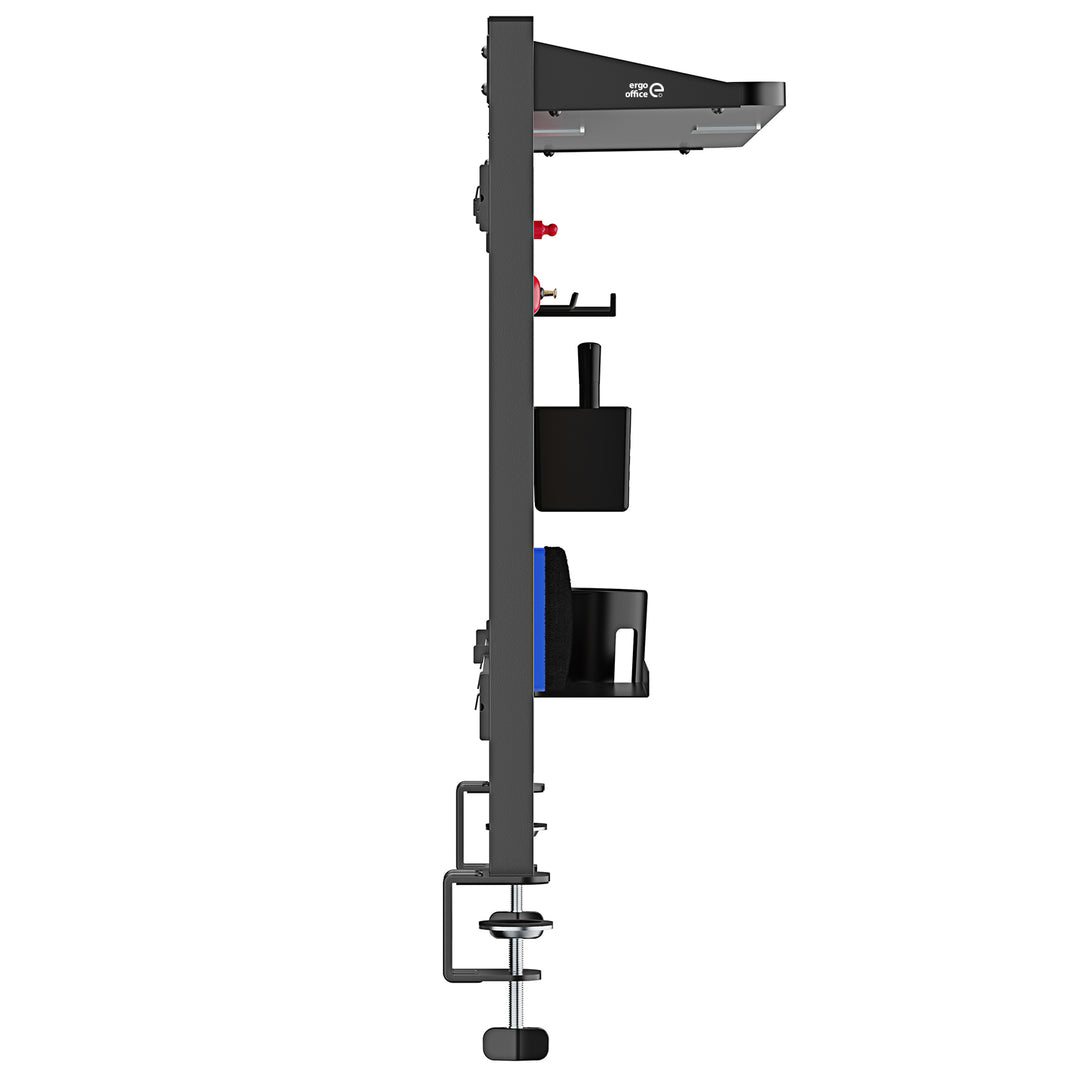 Ergo Office asztali térelválasztó / szervező, max. terhelés 10kg, fehér és parafa tábla, szélesség 1250mm, fekete,ER-300 B