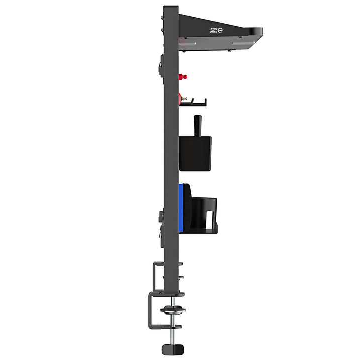 Ergo Office asztali térelválasztó / szervező, max. terhelés 10kg, fehér és parafa tábla, szélesség 1250mm, fekete,ER-300 B