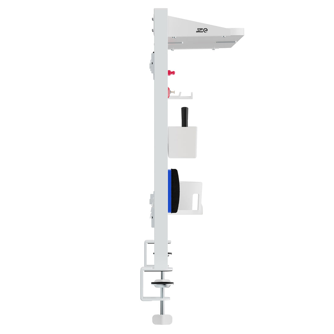 Ergo Office asztali térelválasztó / szervező, max. terhelés 10kg, fehér és parafa tábla, szélesség 1250mm, fehér, ER-300 W
