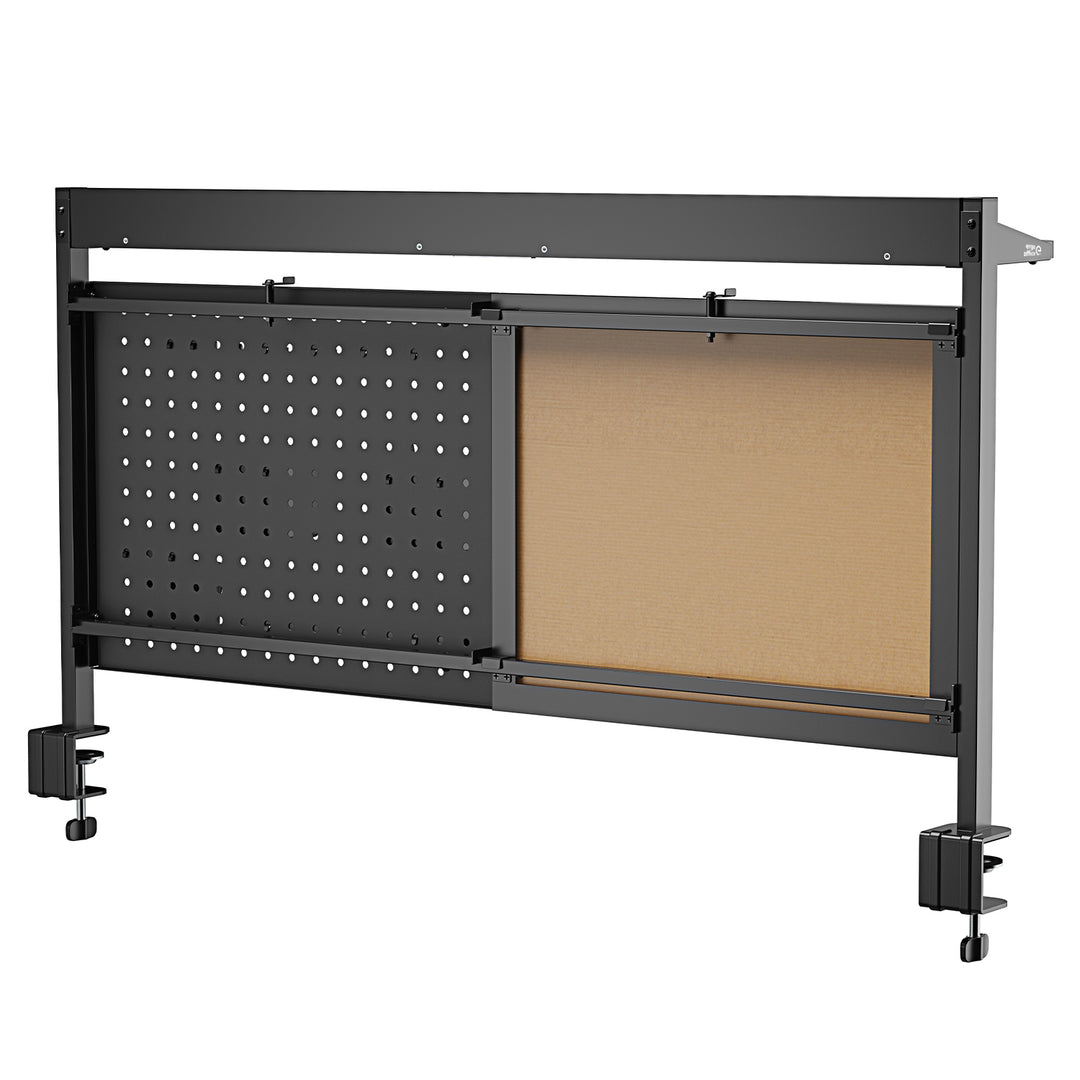 Ergo Office asztali térelválasztó / szervező, max. terhelés 10kg, fehér tábla, szélesség 1116mm, fekete, ER-301 B