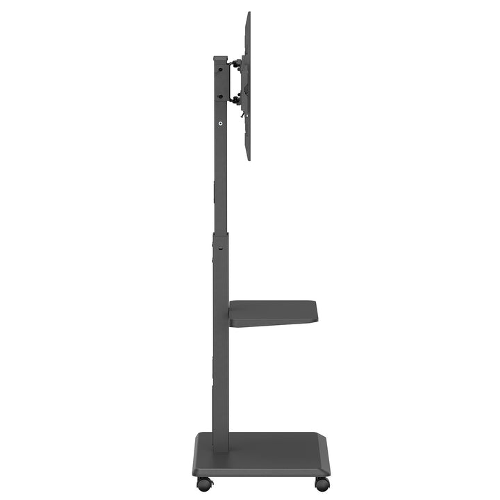 TV állvány / kocsi Ergo-Office, max. terhelés 50kg / 5kg polc, max. VESA 600x400, beépített konnektor, fekete, ER-304 B