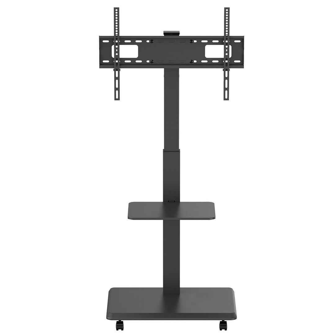 TV állvány / kocsi Ergo-Office, max. terhelés 50kg / 5kg polc, max. VESA 600x400, beépített konnektor, fekete, ER-304 B
