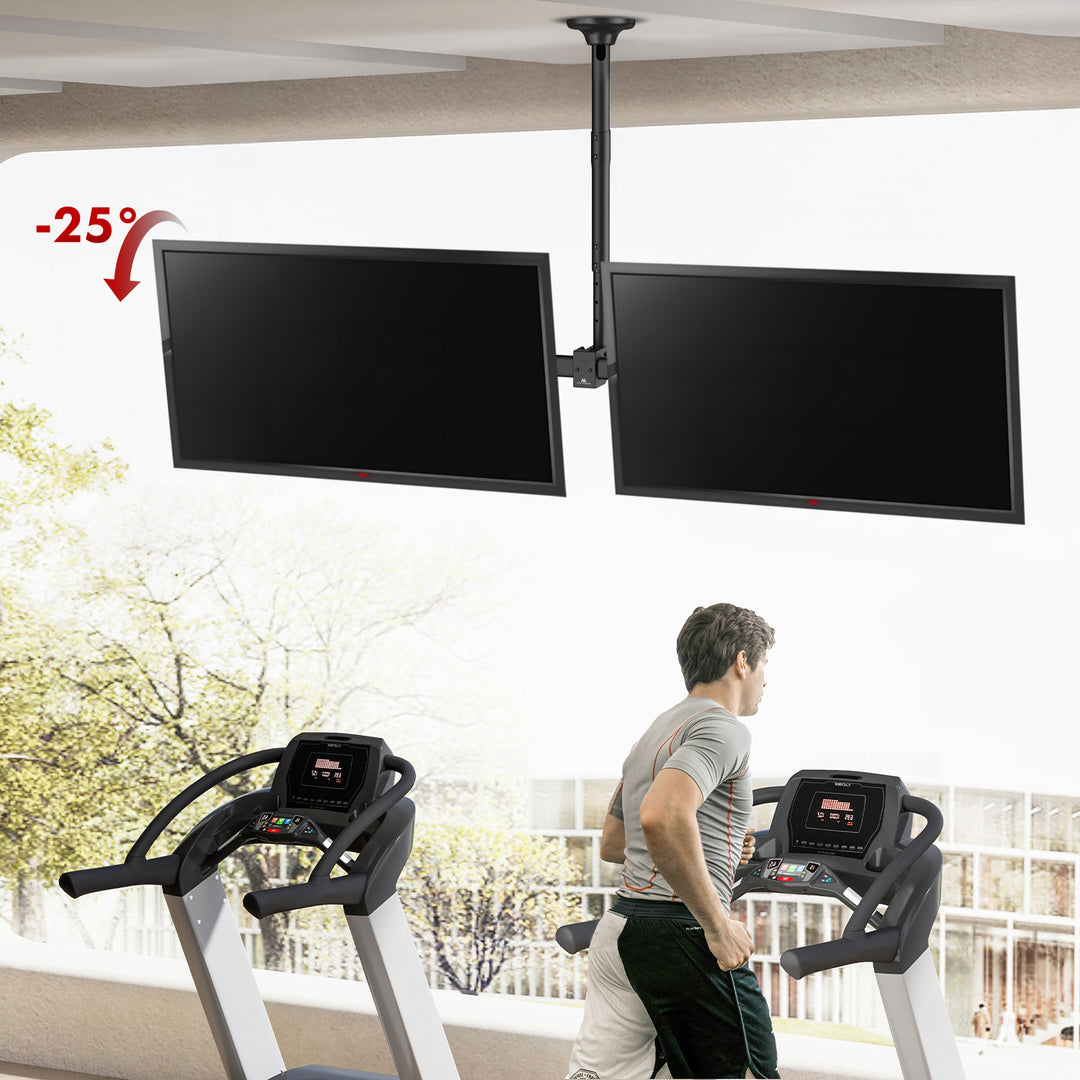Maclean mennyezeti tartó két TV-hez, max. terhelés 2x40kg, 34-60", max VESA 600x400, MC-111 B