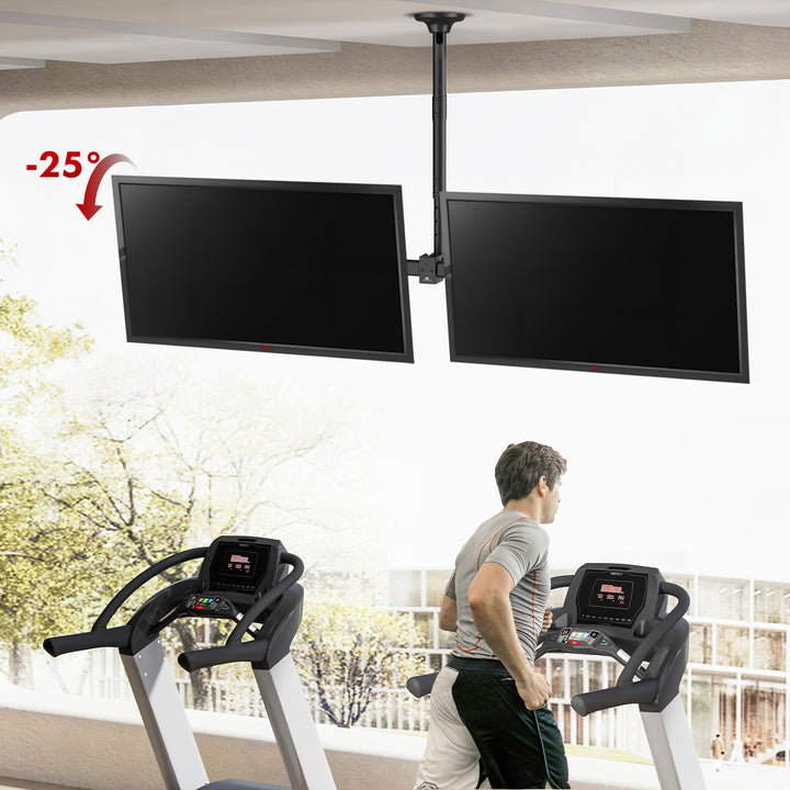 Maclean mennyezeti tartó két TV-hez, max. terhelés 2x40kg, 34-60", max VESA 600x400, MC-111 B