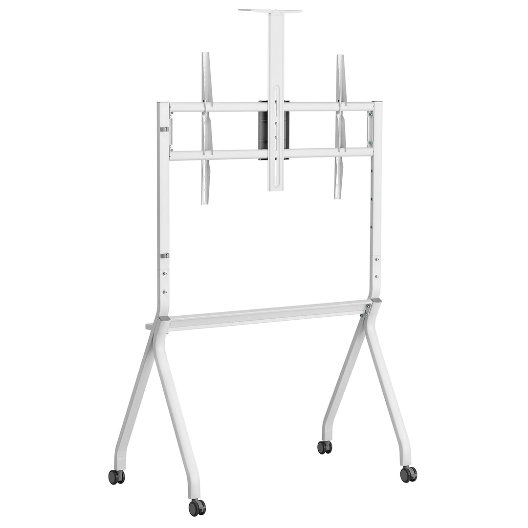 Maclean TV állvány / kocsi, kamera polc, kerekeken, 55-100", max. terhelés 120kg/10kg polc, max. VESA 900x600, fehér, MC-114 W