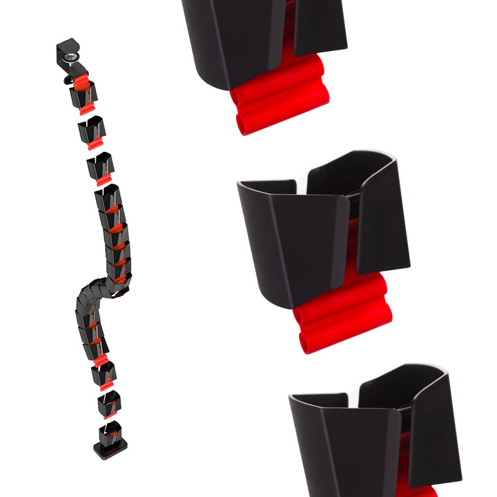 Nano RS asztali kábelrendező / kábelrács, 1345mm, fekete és piros, RS125