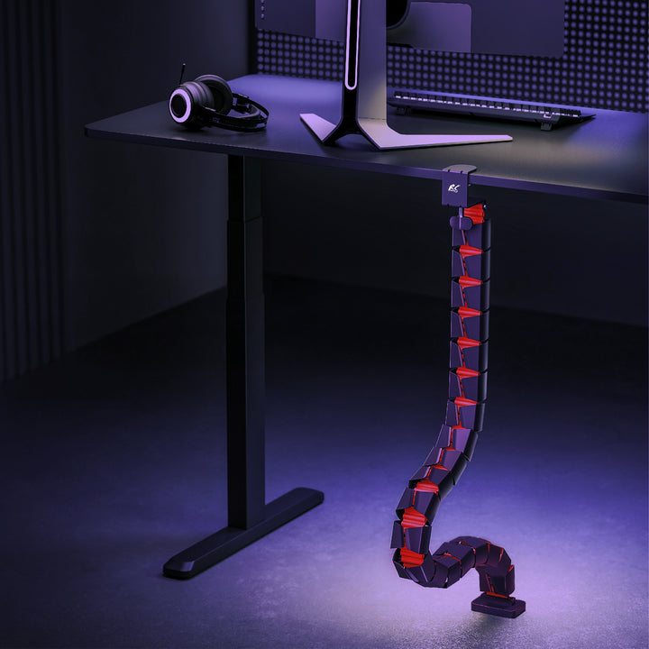 Nano RS asztali kábelrendező / kábelrács, 1345mm, fekete és piros, RS125