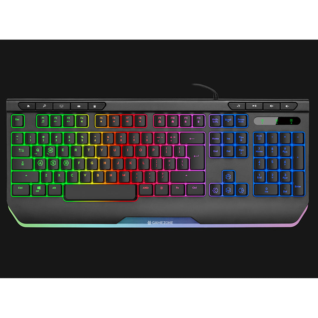 Tracer játékbillentyűzet, RGB háttérvilágítás, USB, GAMEZONE RAY X USB