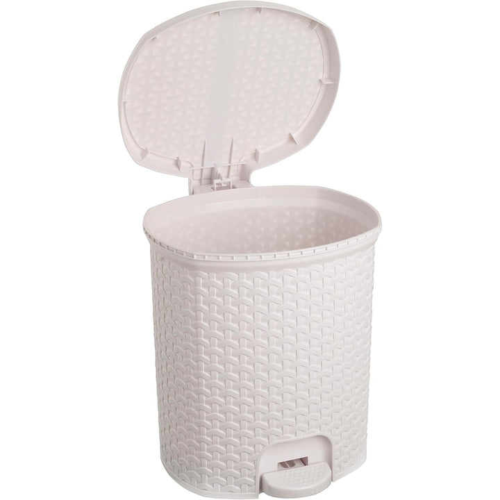 Hulladékkosár pedállal Rattan stílusú nordic white 11 L