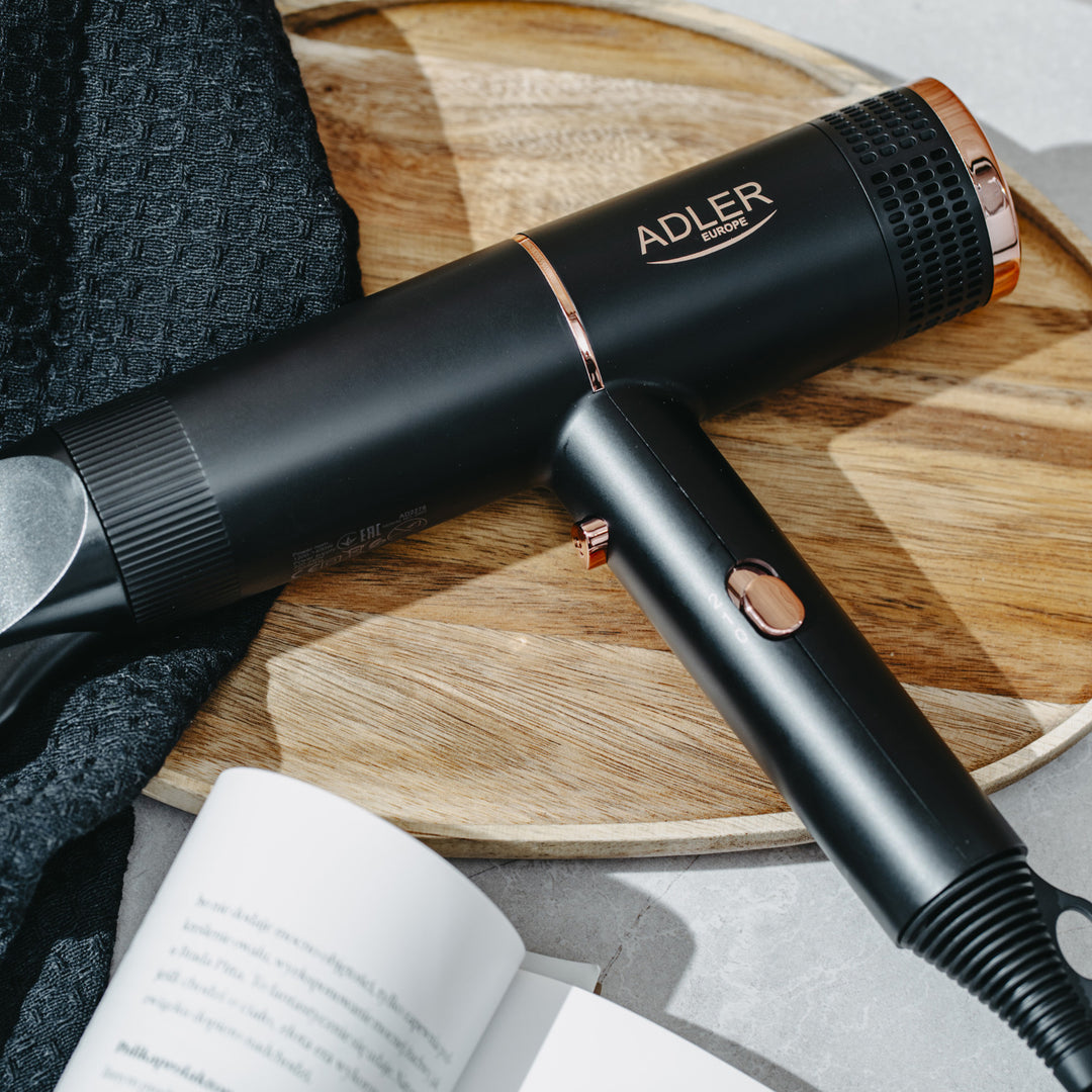 Adler hajszárító, ionizáló, 2 fúvási fokozat, fekete, AD 2278