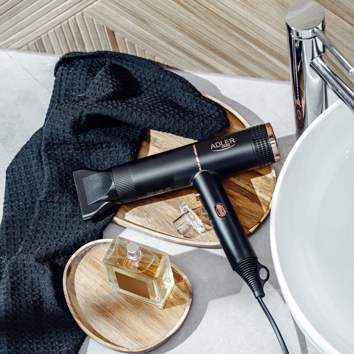 Adler hajszárító, ionizáló, 2 fúvási fokozat, fekete, AD 2278