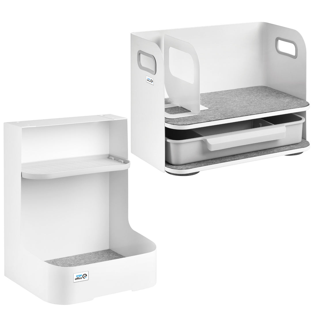 Íróasztal szervező fiókos Ergo Office, fehér, max. 10kg, ER-440 + íróasztal-szervező az eszközökhöz ER-442