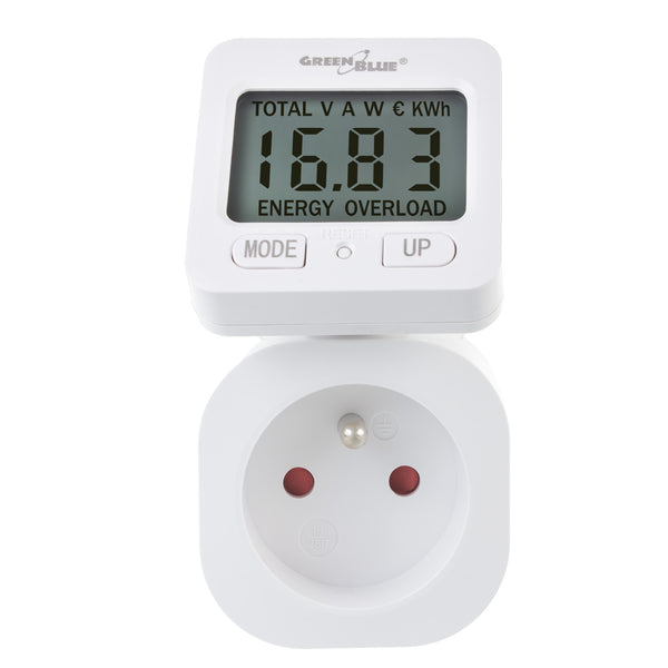 GreenBlue energiamérő, wattmérő, 16A, max. 3680W, almemória, GB615 E, 2 db