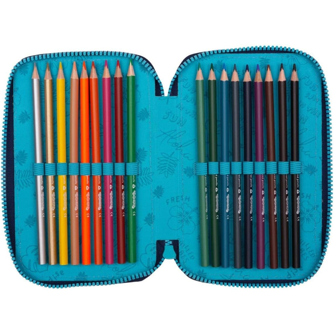 CoolPack háromrekeszes tolltartó tartozékokkal JUMPER 3 STITCH