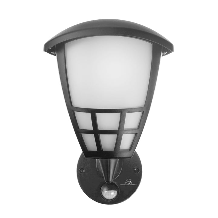 Fali lámpa 1xE27 érzékelővel Maclean, infravörös érzékelő, max. terhelés 60W, IP65, szürke színű, MCE518 GR + LED izzó E27, 6W 230V Maclean Energy MCE267 WW meleg fehér 3000Klm 720lm retro edison dekoratív