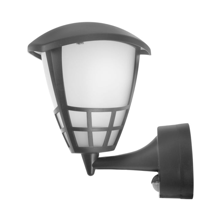 Fali lámpa 1xE27 érzékelővel Maclean, infravörös érzékelő, max. terhelés 60W, IP65, szürke színű, MCE518 GR + LED izzó E27, 6W 230V Maclean Energy MCE267 WW meleg fehér 3000Klm 720lm retro edison dekoratív