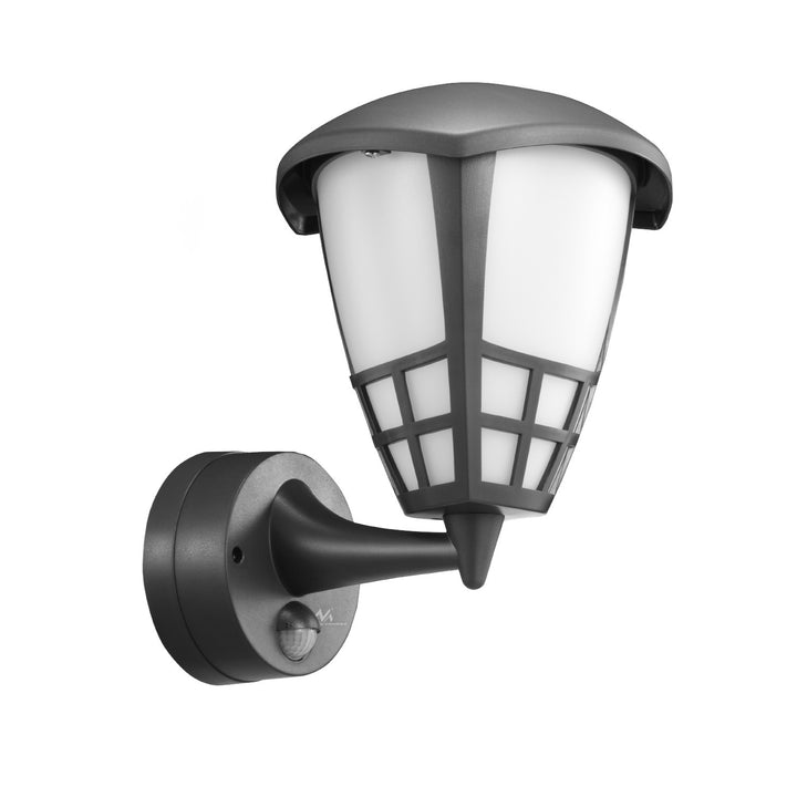 Fali lámpa 1xE27 érzékelővel Maclean, infravörös érzékelő, max. terhelés 60W, IP65, szürke színű, MCE518 GR + LED izzó E27, 6W 230V Maclean Energy MCE267 WW meleg fehér 3000Klm 720lm retro edison dekoratív