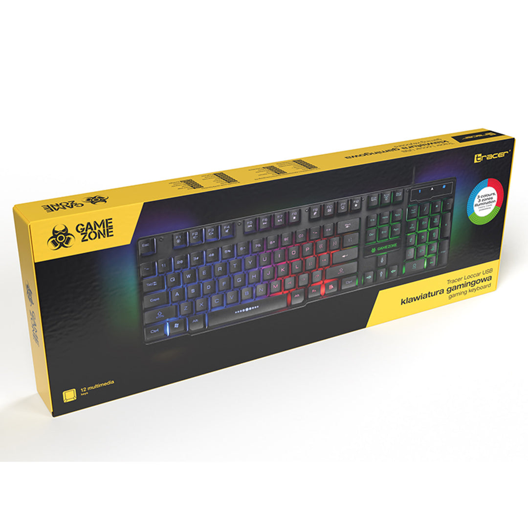 Tracer játékbillentyűzet, LED háttérvilágítás, USB, GAMEZONE LoCCar