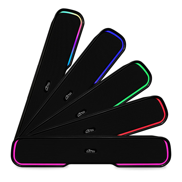 Hordozható Bluetooth hangsugárzó, többszínű RGB háttérvilágítás, RMS 10W, PMPO 450W, FM rádió, MP3. AUX, beépített újratölthető akkumulátor, Media-Tech PHANTOM BT