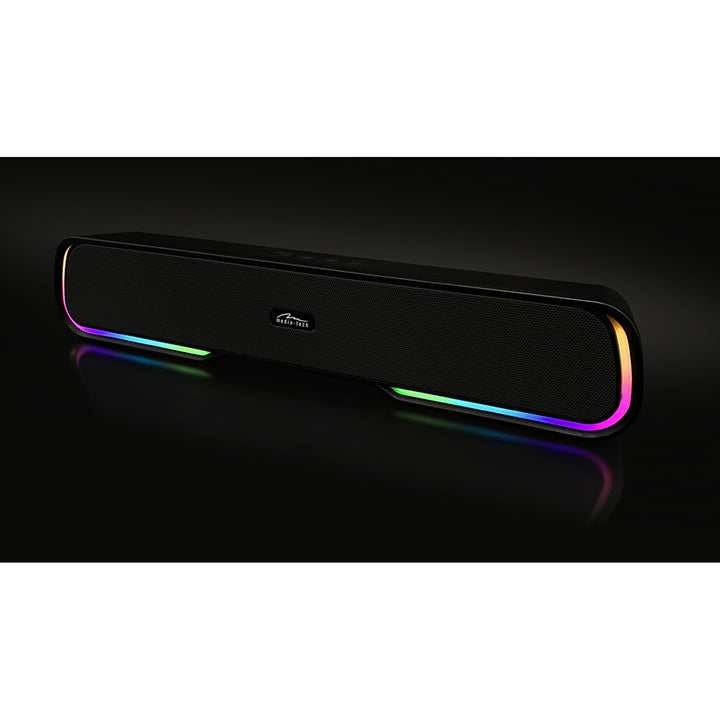 Hordozható Bluetooth hangsugárzó, többszínű RGB háttérvilágítás, RMS 10W, PMPO 450W, FM rádió, MP3. AUX, beépített újratölthető akkumulátor, Media-Tech PHANTOM BT