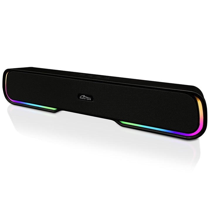 Hordozható Bluetooth hangsugárzó, többszínű RGB háttérvilágítás, RMS 10W, PMPO 450W, FM rádió, MP3. AUX, beépített újratölthető akkumulátor, Media-Tech PHANTOM BT