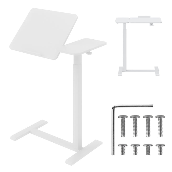 Maclean mobil íróasztal/laptop állvány, fehér, állítható magasság 76-109cm, max. 30kg , MC-120 W