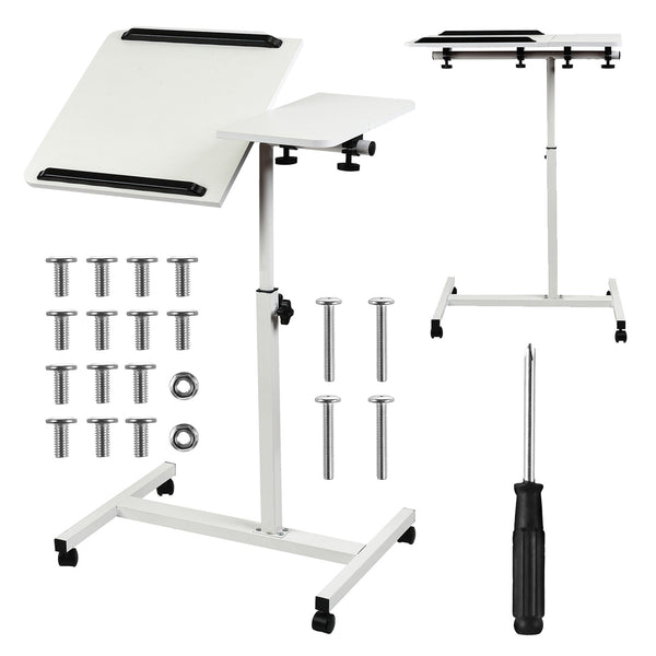 Mobil íróasztal/laptop állvány Maclean, fehér, állítható magasság 59-89cm, max. 30kg , MC-121 W