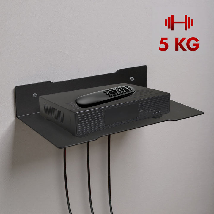 Maclean dekóderes fali polc, egyszemélyes, max. 5kg, acél, MC-122