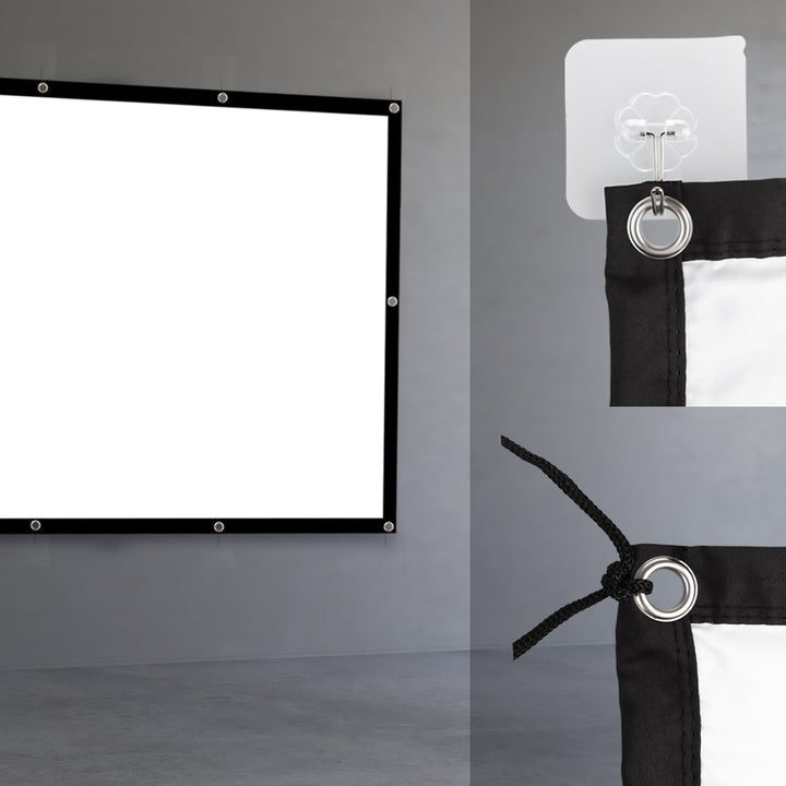 Maclean vetítővászon, 150", 330x187cm, 25mm szegély 16:9, feszítő kampók, MC-167